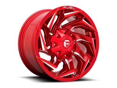 Fuel Wheels Reaction Candy Red Milled 6-Lug Wheel; 24x12; -44mm Offset (21-25 F-150)