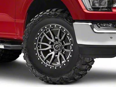 Fuel Wheels Rebel Matte Gunmetal with Black Bead Ring 6-Lug Wheel; 18x9; 20mm Offset (21-25 F-150)