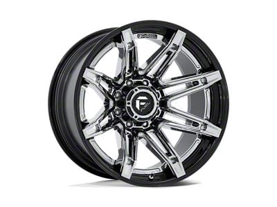 Fuel Wheels Fusion Forged Brawl Chrome with Gloss Black Lip 8-Lug Wheel; 24x12; -44mm Offset (23-24 F-250 Super Duty)