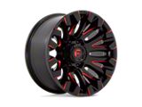 Fuel Wheels Quake Gloss Black Milled with Red Tint 8-Lug Wheel; 20x10; -18mm Offset (23-25 F-250 Super Duty)