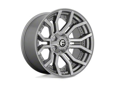 Fuel Wheels Rage Platinum Brushed Gunmetal with Tinted Clear 8-Lug Wheel; 24x12; -44mm Offset (23-25 F-250 Super Duty)