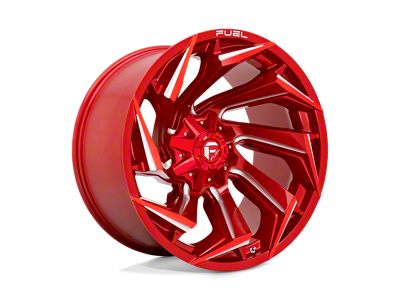 Fuel Wheels Reaction Candy Red Milled 8-Lug Wheel; 22x12; -44mm Offset (23-24 F-250 Super Duty)