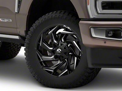Fuel Wheels Reaction Gloss Black Milled 8-Lug Wheel; 20x9; 20mm Offset (23-25 F-250 Super Duty)
