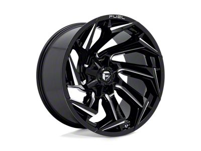Fuel Wheels Reaction Gloss Black Milled 8-Lug Wheel; 22x12; -44mm Offset (23-25 F-250 Super Duty)