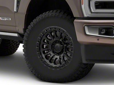 Fuel Wheels Rincon Matte Black with Gloss Black Lip 8-Lug Wheel; 17x9; 1mm Offset (23-24 F-250 Super Duty)