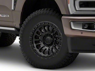 Fuel Wheels Rincon Matte Black with Gloss Black Lip 8-Lug Wheel; 18x9; 1mm Offset (23-25 F-250 Super Duty)