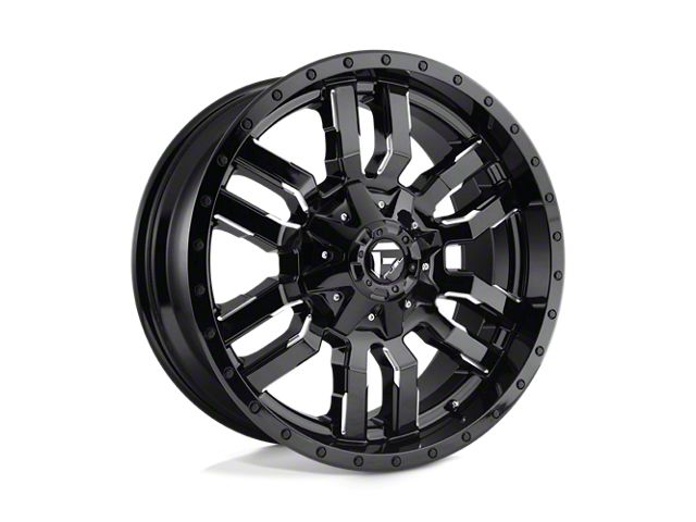 Fuel Wheels Sledge Gloss Black Milled 8-Lug Wheel; 22x12; -44mm Offset (23-24 F-250 Super Duty)