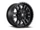 Fuel Wheels Sledge Matte Black with Gloss Black Lip 8-Lug Wheel; 22x12; -44mm Offset (23-24 F-250 Super Duty)