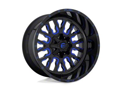 Fuel Wheels Stroke Gloss Black with Blue Tinted Clear 8-Lug Wheel; 22x12; -44mm Offset (23-24 F-250 Super Duty)