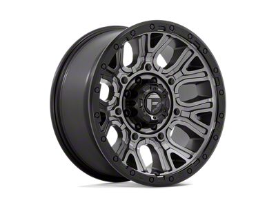 Fuel Wheels Traction Matte Gunmetal with Black Ring 8-Lug Wheel; 20x9; 1mm Offset (23-24 F-250 Super Duty)