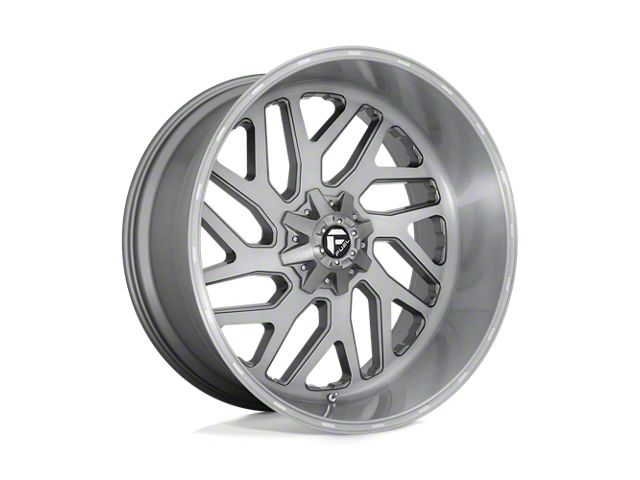 Fuel Wheels Triton Platinum Brushed Gunmetal with Tinted Clear 8-Lug Wheel; 26x12; -44mm Offset (23-24 F-250 Super Duty)