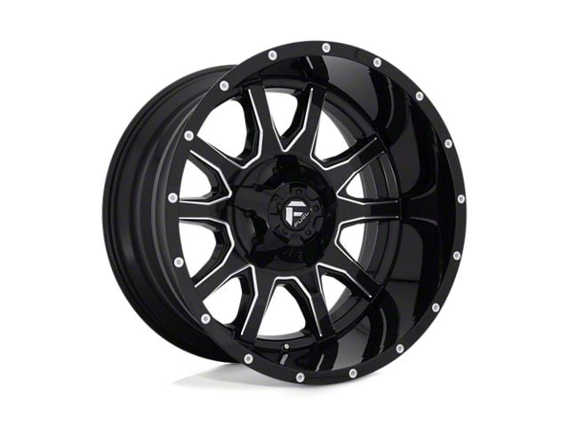 Fuel Wheels Vandal Gloss Black Milled 8-Lug Wheel; 22x12; -43mm Offset (23-24 F-250 Super Duty)