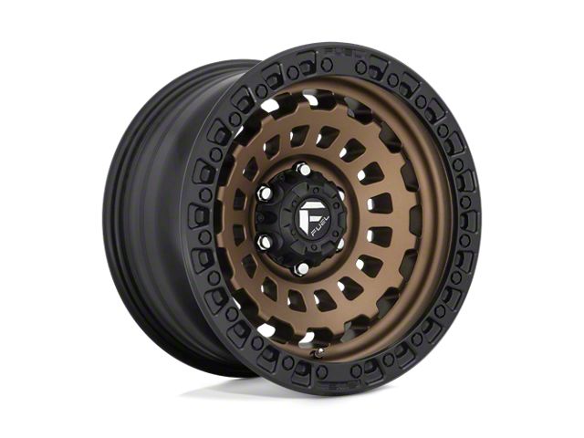 Fuel Wheels Zephyr Matte Bronze with Black Bead Ring 8-Lug Wheel; 17x9; 1mm Offset (23-24 F-250 Super Duty)