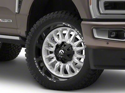 Fuel Wheels Arc Silver Brushed Face with Milled Black Lip 8-Lug Wheel; 22x10; -18mm Offset (23-25 F-350 Super Duty SRW)