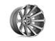 Fuel Wheels Contra Platinum Brushed Gunmetal with Tinted Clear 8-Lug Wheel; 22x10; -18mm Offset (23-24 F-350 Super Duty SRW)