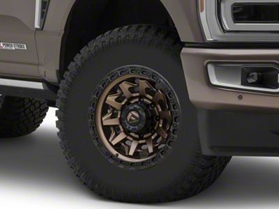 Fuel Wheels Covert Matte Bronze with Black Bead Ring 8-Lug Wheel; 17x9; 1mm Offset (23-25 F-350 Super Duty SRW)