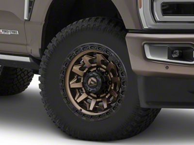 Fuel Wheels Covert Matte Bronze with Black Bead Ring 8-Lug Wheel; 18x9; 20mm Offset (23-25 F-350 Super Duty SRW)