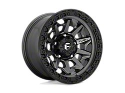 Fuel Wheels Covert Matte Gunmetal with Black Bead Ring 8-Lug Wheel; 18x9; -12mm Offset (23-26 F-350 Super Duty SRW)