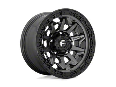 Fuel Wheels Covert Matte Gunmetal with Black Bead Ring 8-Lug Wheel; 20x9; 20mm Offset (23-25 F-350 Super Duty SRW)
