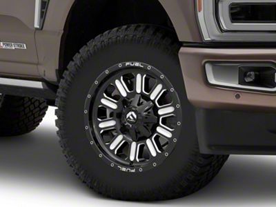 Fuel Wheels Hardline Gloss Black Milled 8-Lug Wheel; 18x9; 1mm Offset (23-25 F-350 Super Duty SRW)