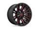 Fuel Wheels Rage Gloss Black with Red Tinted Clear 8-Lug Wheel; 20x10; -18mm Offset (23-24 F-350 Super Duty SRW)