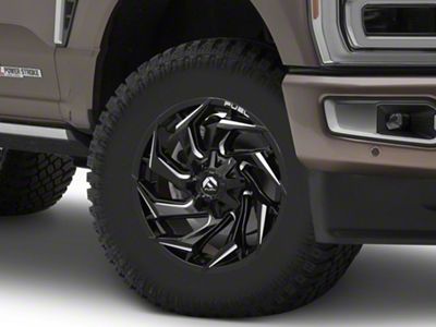 Fuel Wheels Reaction Gloss Black Milled 8-Lug Wheel; 18x9; -12mm Offset (23-25 F-350 Super Duty SRW)