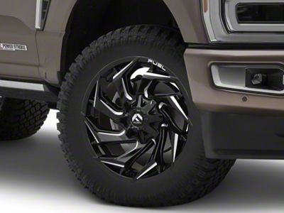 Fuel Wheels Reaction Gloss Black Milled 8-Lug Wheel; 20x9; 20mm Offset (23-25 F-350 Super Duty SRW)