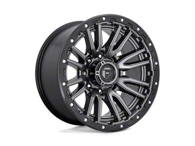 Fuel Wheels Rebel Matte Gunmetal with Black Bead Ring 8-Lug Wheel; 20x10; -18mm Offset (23-25 F-350 Super Duty SRW)