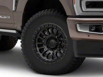 Fuel Wheels Rincon Matte Black with Gloss Black Lip 8-Lug Wheel; 18x9; 1mm Offset (23-24 F-350 Super Duty SRW)