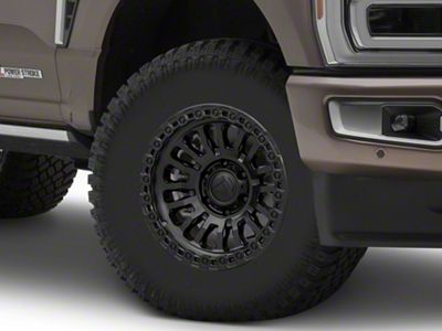 Fuel Wheels Rincon Matte Black with Gloss Black Lip 8-Lug Wheel; 17x9; 20mm Offset (23-25 F-350 Super Duty SRW)