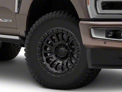 Fuel Wheels Rincon Matte Black with Gloss Black Lip 8-Lug Wheel; 18x9; -12mm Offset (23-24 F-350 Super Duty SRW)