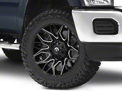 Fuel Wheels Twitch Glossy Black Milled 8-Lug Wheel; 20x10; -18mm Offset (23-24 F-350 Super Duty SRW)