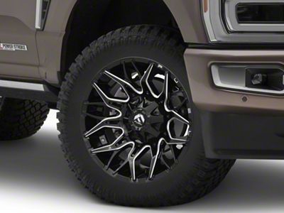 Fuel Wheels Twitch Glossy Black Milled 8-Lug Wheel; 20x10; -18mm Offset (23-25 F-350 Super Duty SRW)