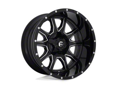 Fuel Wheels Vandal Gloss Black Milled 8-Lug Wheel; 22x12; -43mm Offset (23-25 F-350 Super Duty SRW)