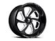 Fuel Wheels Flow Gloss Black Milled 6-Lug Wheel; 20x12; -43mm Offset (15-20 F-150)