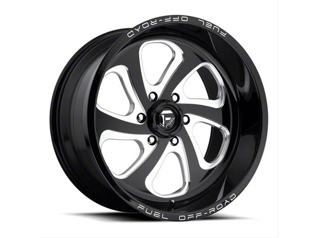 Fuel Wheels Flow Gloss Black Milled 6-Lug Wheel; 20x12; -43mm Offset (14-18 Silverado 1500)