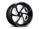Fuel Wheels Flow Gloss Black Milled 6-Lug Wheel; 22x10; -18mm Offset (14-18 Sierra 1500)