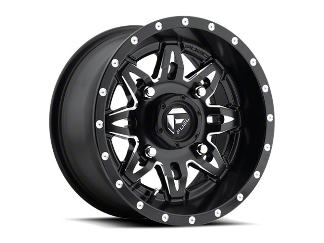 Fuel Wheels Lethal Satin Black Milled 6-Lug Wheel; 20x12; -44mm Offset (14-18 Sierra 1500)