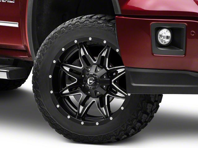 Fuel Wheels Lethal Satin Black Milled 6-Lug Wheel; 20x9; 14mm Offset (14-18 Sierra 1500)