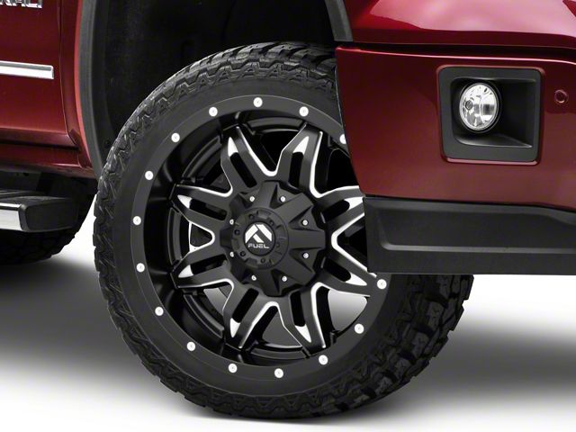 Fuel Wheels Lethal Matte Black Milled 6-Lug Wheel; 22x11; -24mm Offset (14-18 Sierra 1500)