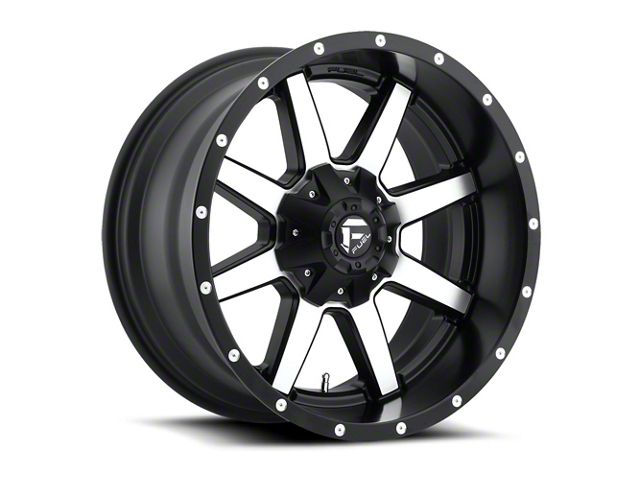 Fuel Wheels Maverick Matte Black Machined 6-Lug Wheel; 20x12; -44mm Offset (14-18 Silverado 1500)