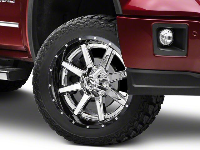 Fuel Wheels Maverick Chrome with Gloss Black Lip 6-Lug Wheel; 22x10; -13mm Offset (14-18 Sierra 1500)