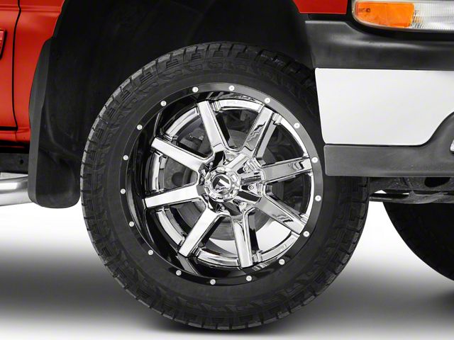 Fuel Wheels Maverick Chrome with Gloss Black Lip 6-Lug Wheel; 22x10; -13mm Offset (99-06 Silverado 1500)