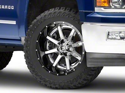Fuel Wheels Maverick Chrome with Gloss Black Lip 6-Lug Wheel; 22x12; -44mm Offset (14-18 Silverado 1500)