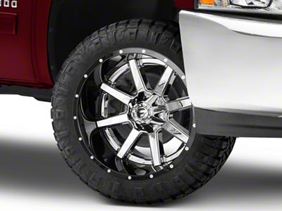 Fuel Wheels Maverick Chrome with Gloss Black Lip 6-Lug Wheel; 22x12; -44mm Offset (07-13 Silverado 1500)