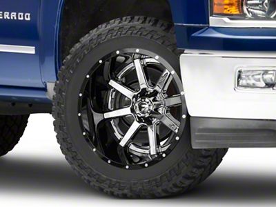 Fuel Wheels Maverick Chrome with Gloss Black Lip 6-Lug Wheel; 22x14; -70mm Offset (14-18 Silverado 1500)
