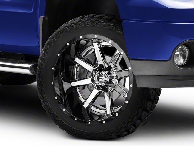 Fuel Wheels Maverick Chrome with Gloss Black Lip 6-Lug Wheel; 22x14; -70mm Offset (07-13 Sierra 1500)