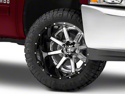 Fuel Wheels Maverick Chrome with Gloss Black Lip 6-Lug Wheel; 22x14; -70mm Offset (07-13 Silverado 1500)
