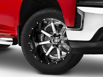 Fuel Wheels Maverick Chrome with Gloss Black Lip 6-Lug Wheel; 22x14; -70mm Offset (19-25 Silverado 1500)