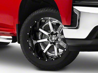 Fuel Wheels Maverick Chrome with Gloss Black Lip 6-Lug Wheel; 22x14; -70mm Offset (19-24 Silverado 1500)